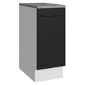 Balcão Madesa Agata 35 cm 1 Porta Branco/Preto
