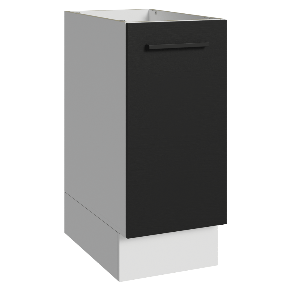 Balcão de Cozinha 35 cm 1 Porta (Sem Tampo) Branco/Preto Agata Madesa