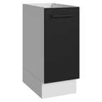Balcão de Cozinha 35 cm 1 Porta (Sem Tampo) Branco/Preto Agata Madesa