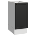 Balcão de Cozinha 35 cm 1 Porta (Sem Tampo) Branco/Preto Vik Madesa