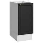 Balcão de Cozinha 35 cm 1 Porta (Sem Tampo) Branco/Preto Vik Madesa