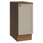 Balcão de Cozinha 35 cm 1 Porta Rustic/Crema Vik Madesa