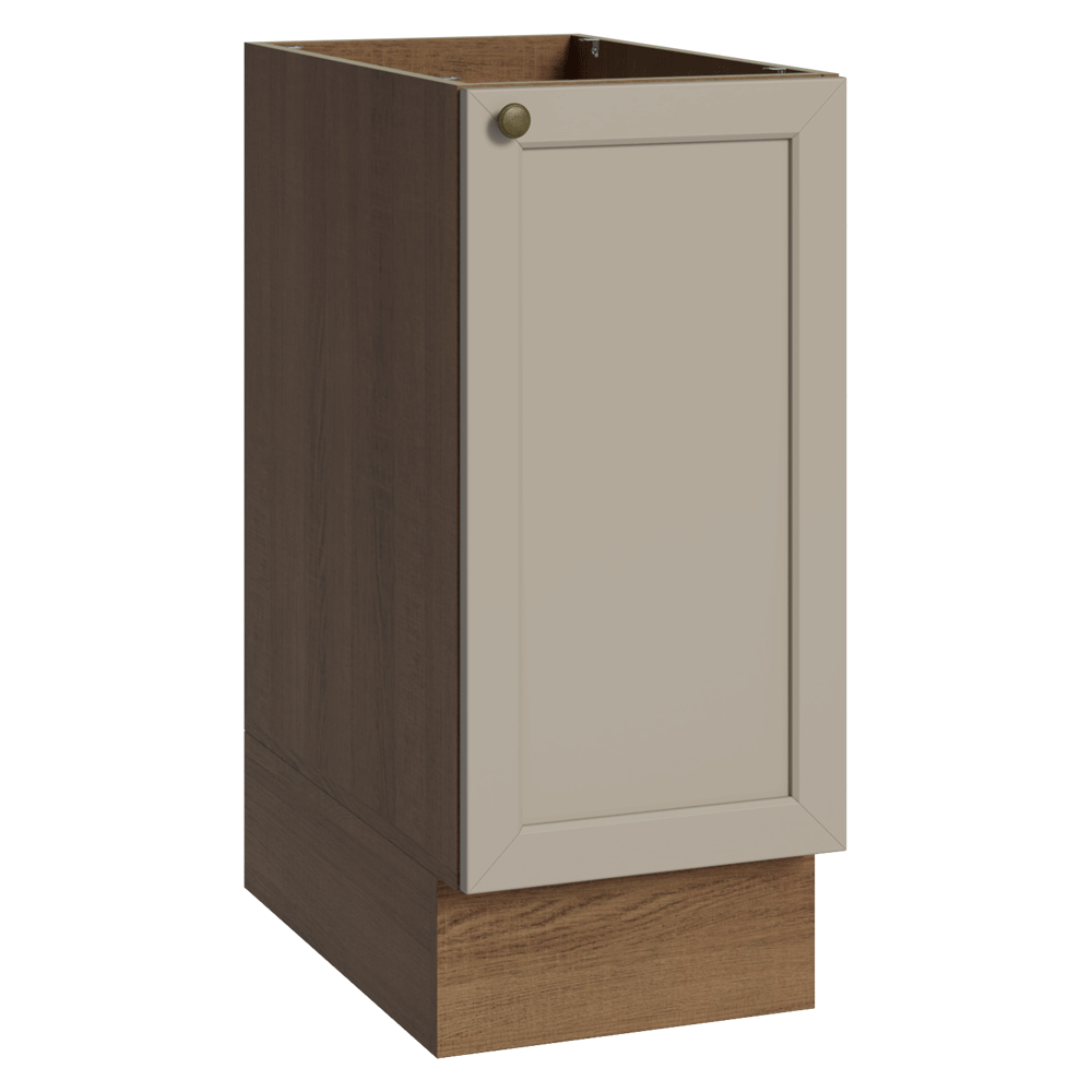 Balcão de Cozinha 35 cm 1 Porta (Sem Tampo) Rustic/Crema Vik Madesa
