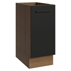 Balcão de Cozinha 35 cm 1 Porta (Sem Tampo) Rustic/Preto Agata Madesa