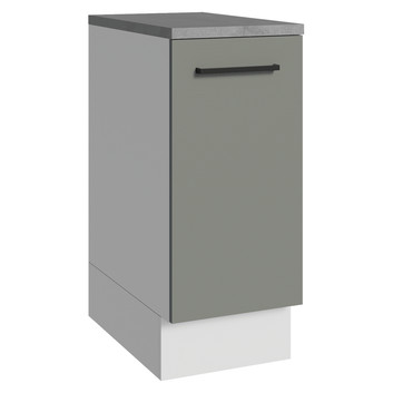 Balcão Madesa Agata 35 cm 1 Porta Branco/Cinza