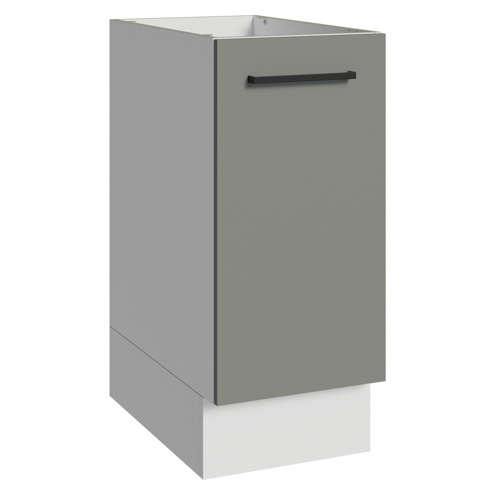 Balcão de Cozinha 35 cm 1 Porta (Sem Tampo) Branco/Cinza Agata Madesa