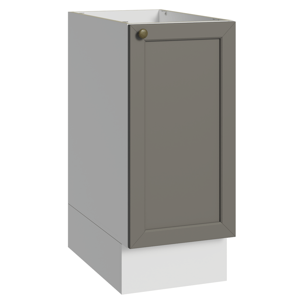 Balcão de Cozinha 35 cm 1 Porta (Sem Tampo) Branco/Cinza Vik Madesa