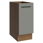 Balcão de Cozinha 35 cm 1 Porta (Sem Tampo) Rustic/Cinza Agata Madesa