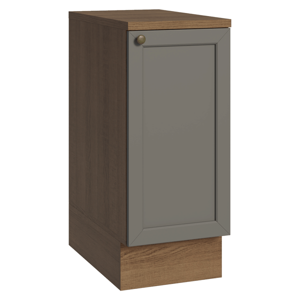 Balcão de Cozinha 35 cm 1 Porta Rustic/Cinza Vik Madesa