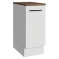 Balcão de Cozinha 35 cm 1 Porta Branco Tampo Rustic Agata Madesa