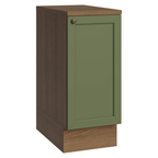 Balcão de Cozinha 35 cm 1 Porta Rustic/Verde Vik Madesa