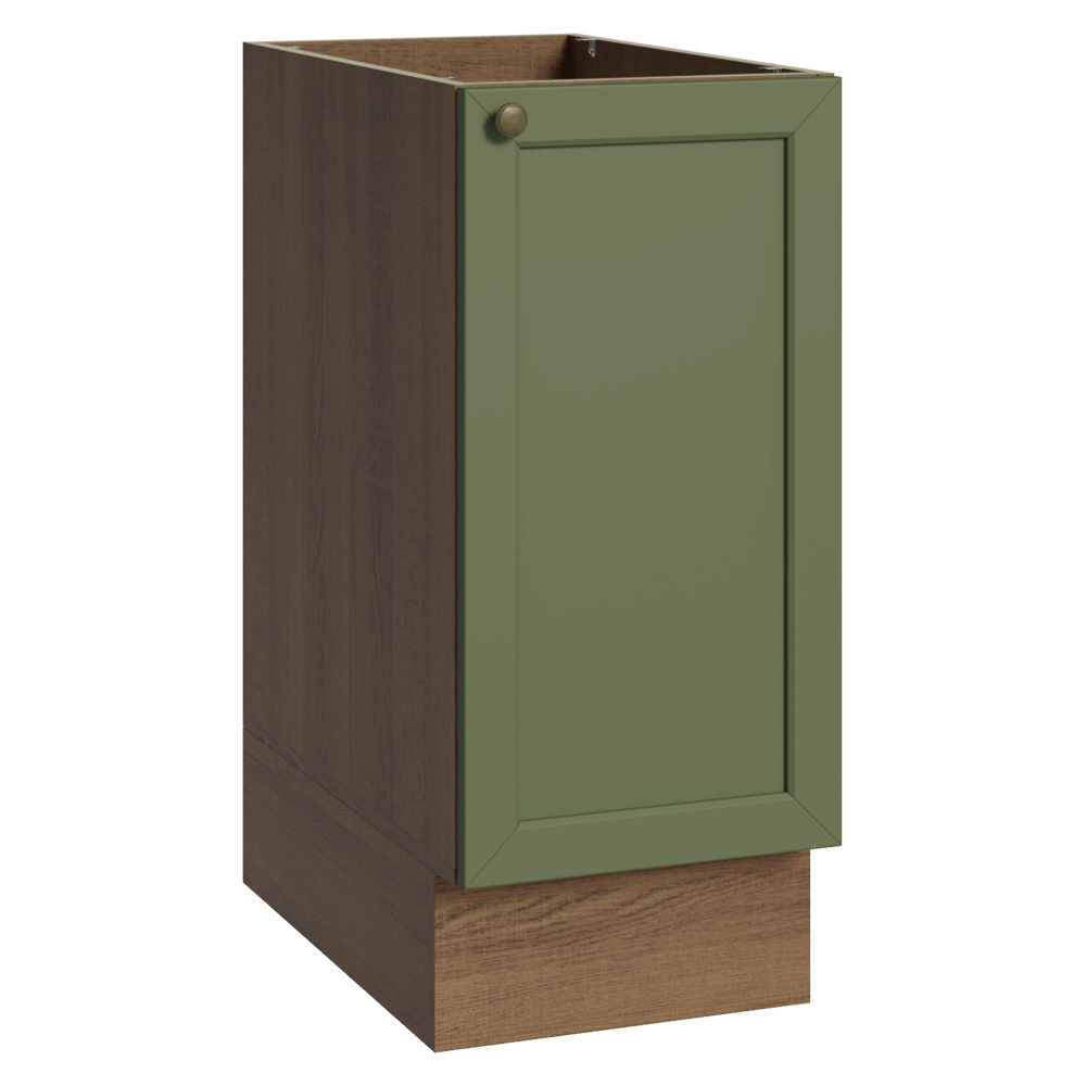 Balcão de Cozinha 35 cm 1 Porta (Sem Tampo) Rustic/Verde Vik Madesa
