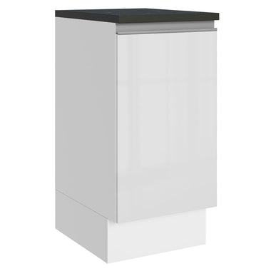 Balcão Madesa Acordes 100% MDF 40 cm 1 Porta Branco Brilho