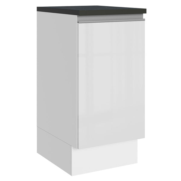 Balcão Madesa Acordes 100% MDF 40 cm 1 Porta Branco Brilho