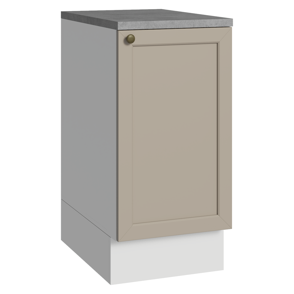 Balcão de Cozinha 40 cm 1 Porta Branco/Crema Vik Madesa