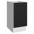 Balcão de Cozinha 40 cm 1 Porta (Sem Tampo) Branco/Preto Agata Madesa