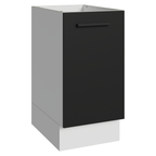 Balcão de Cozinha 40 cm 1 Porta (Sem Tampo) Branco/Preto Agata Madesa