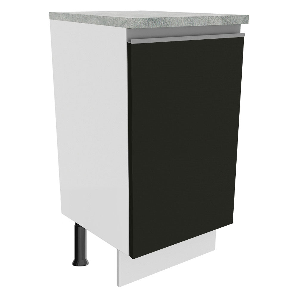 Balcão Madesa Glamy 40 cm 1 Porta Branco/Preto