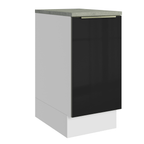 Balcão de Cozinha 40 cm 1 Porta Branco/Preto Lux Madesa