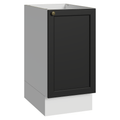 Balcão de Cozinha 40 cm 1 Porta (Sem Tampo) Branco/Preto Vik Madesa
