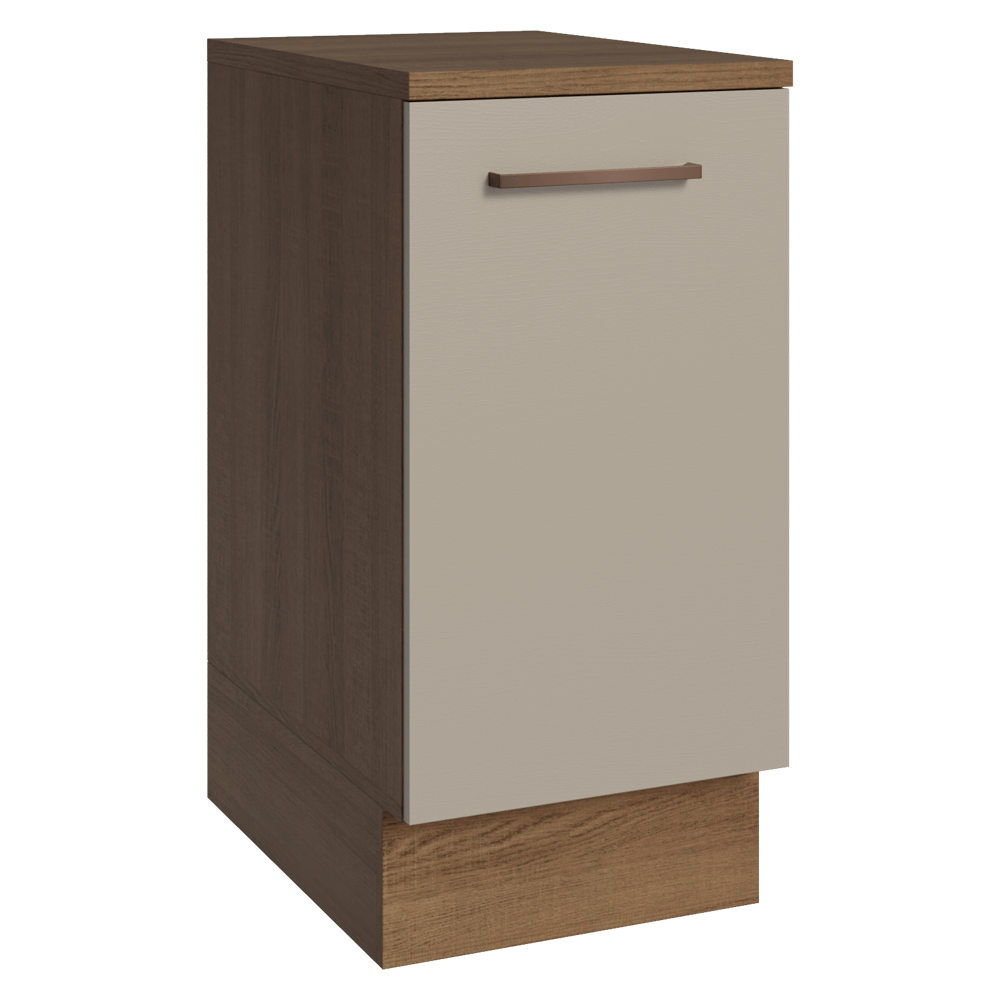 Balcão 40 cm 1 Porta Rustic/Crema Agata Madesa