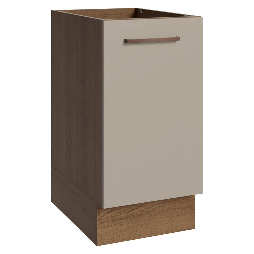 Balcão de Cozinha 40 cm 1 Porta (Sem Tampo) Rustic/Crema Agata Madesa