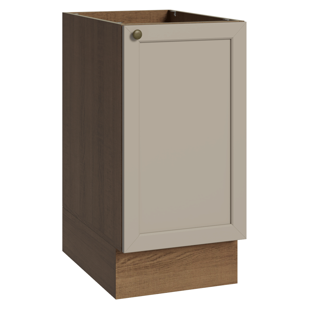 Balcão de Cozinha 40 cm 1 Porta (Sem Tampo) Rustic/Crema Vik Madesa