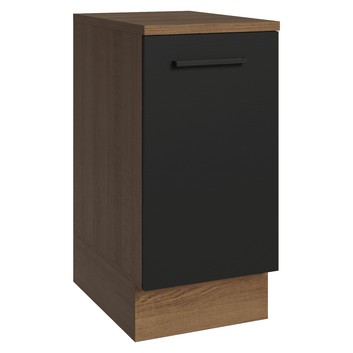 Balcão Madesa Agata 40 cm 1 Porta Rustic/Preto