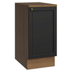 Balcão de Cozinha 40 cm 1 Porta Rustic/Preto Vik Madesa