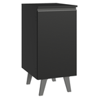 Balcão de Cozinha 40 cm 1 Porta Com Pés Preto Nice Madesa