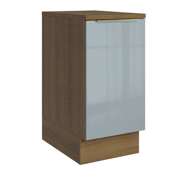 Balcão de Cozinha 40 cm 1 Porta Rustic/Cinza Lux Madesa