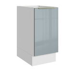 Balcão de Cozinha 40 cm 1 Porta (Sem Tampo) Branco/Cinza Lux Madesa