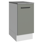 Balcão Madesa Agata 40 cm 1 Porta Branco/Cinza