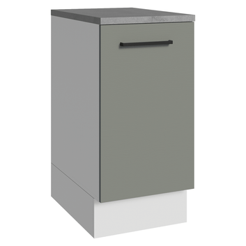 Balcão Madesa Agata 40 cm 1 Porta Branco/Cinza