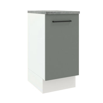 Balcão Madesa Agata 40 cm 1 Porta Branco/Cinza