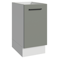 Balcão de Cozinha 40 cm 1 Porta (Sem Tampo) Branco/Cinza Agata Madesa