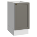 Balcão de Cozinha 40 cm 1 Porta (Sem Tampo) Branco/Cinza Vik Madesa