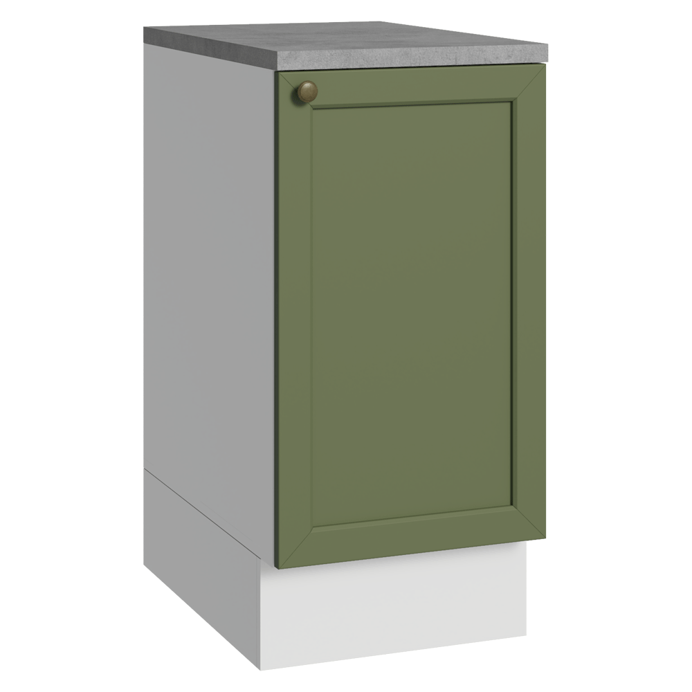 Balcão de Cozinha 40 cm 1 Porta Branco/Verde Vik Madesa