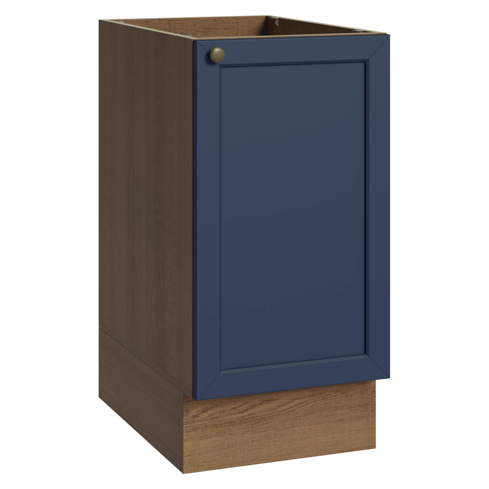 Balcão de Cozinha 40 cm 1 Porta (Sem Tampo) Rustic/Azul Vik Madesa