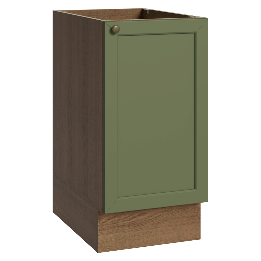 Balcão de Cozinha 40 cm 1 Porta (Sem Tampo) Rustic/Verde Vik Madesa