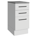 Balcão Madesa Agata 40 cm 3 Gavetas Branco