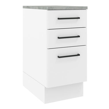 Balcão Madesa Agata 40 cm 3 Gavetas Branco