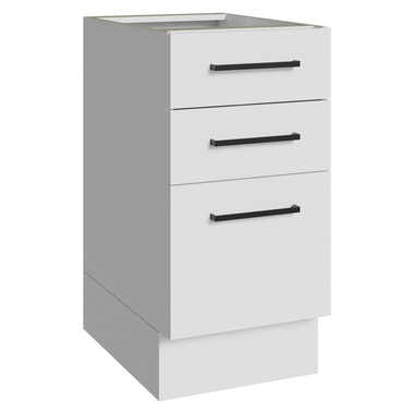 Balcão de Cozinha 40 cm 3 Gavetas (Sem Tampo) Branco Agata Madesa