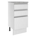 Balcão Madesa Glamy 40 cm 3 Gavetas Branco