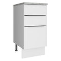 Balcão Madesa Stella 40 cm 3 Gavetas Branco