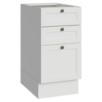 Balcão de Cozinha 40 cm 3 Gavetas (Sem Tampo) Branco Vik Madesa