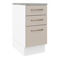 Balcão 40 cm 3 Gavetas Branco/Crema Agata Madesa