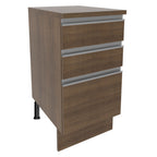 Balcão Madesa Glamy 40 cm 3 Gavetas Rustic