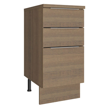 Balcão Madesa Stella 40 cm 3 Gavetas Rustic