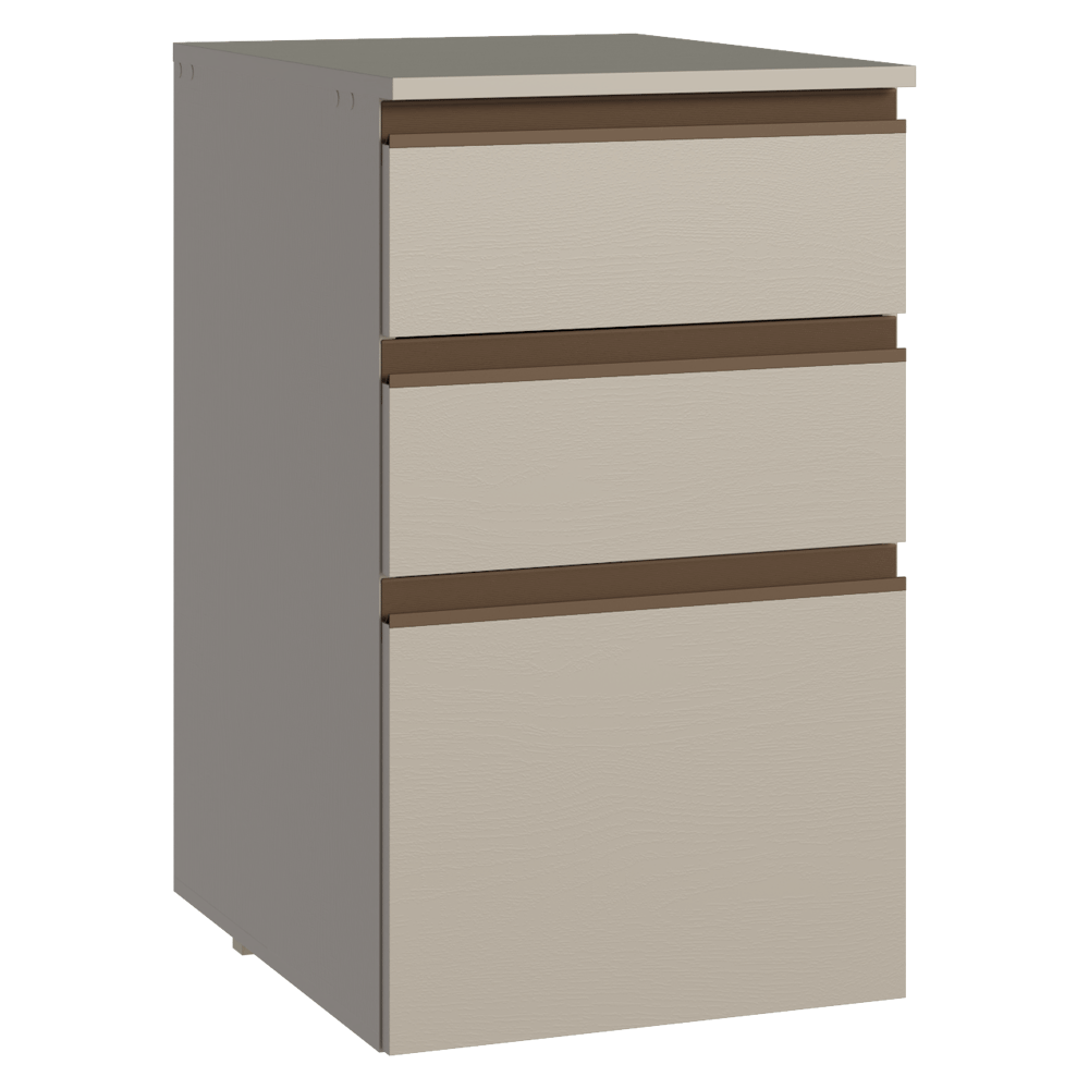 Balcão de Cozinha 40 cm 3 Gavetas Suspenso Crema Nice Madesa